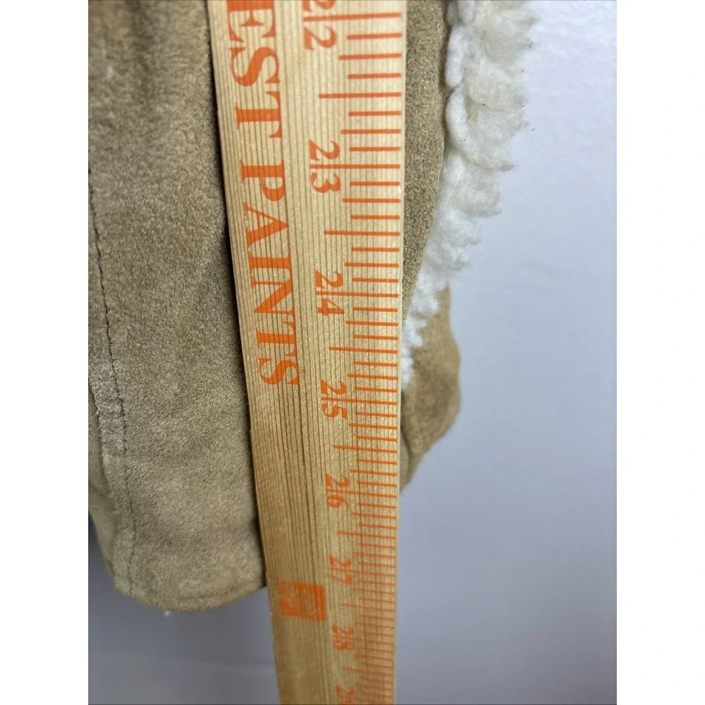 Vintage Sears Western Outdoor Wear Sherpa Suede Jacket Size Medium 1970s‎